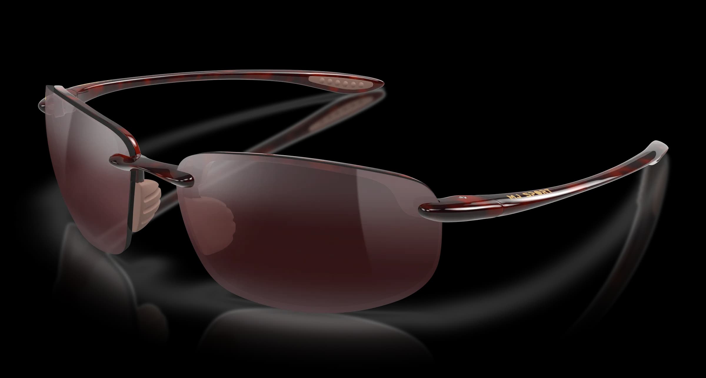 Maui Jim Ho'okipa MJ0407S carey con mica Maui Rose, vista 3/4
