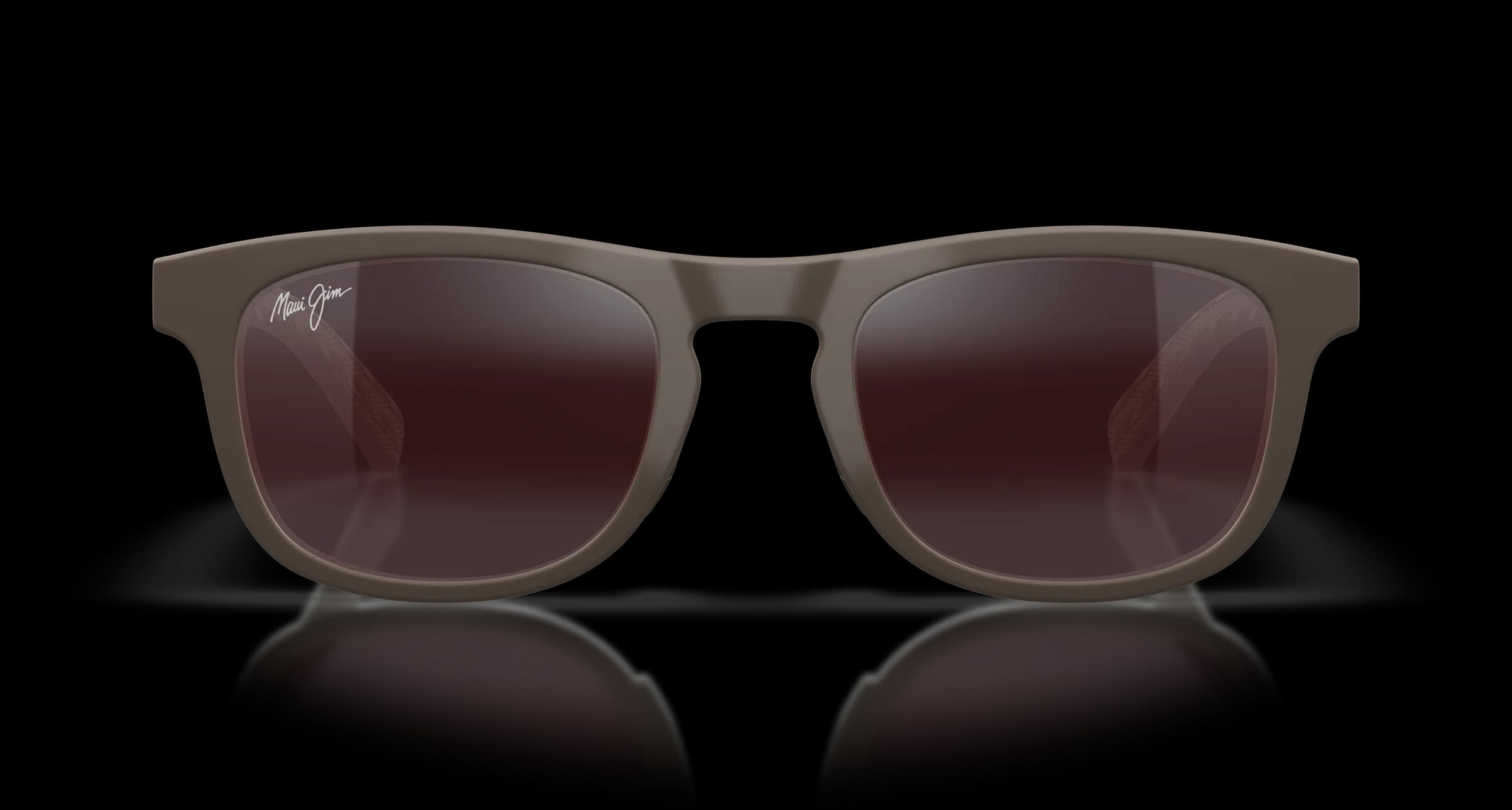 Lentes de sol Maui Jim MJ0342S café mate con mica Maui Rose, vista frente
