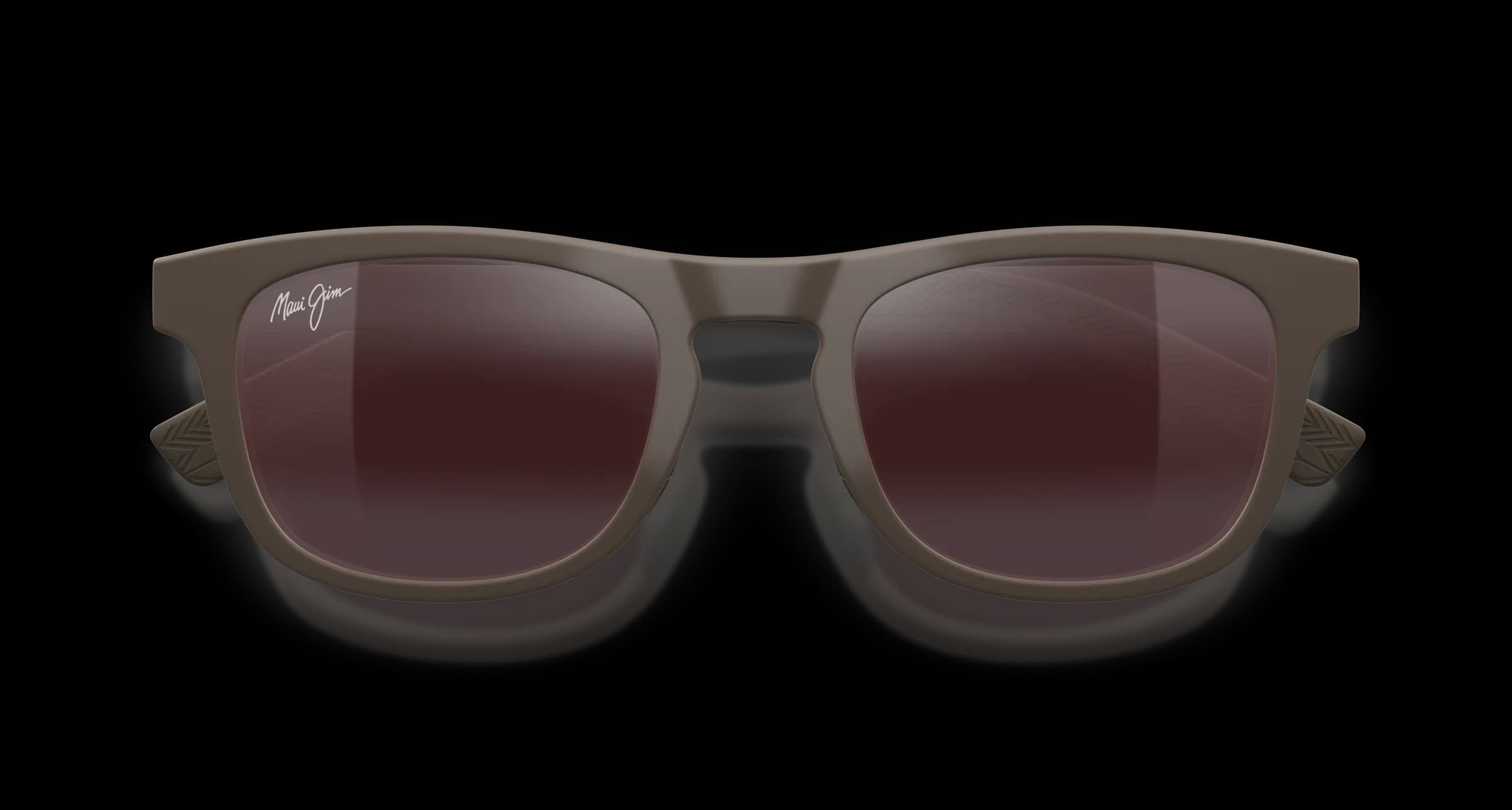 Lentes de sol Maui Jim MJ0342S café mate con mica Maui Rose, vista plegado