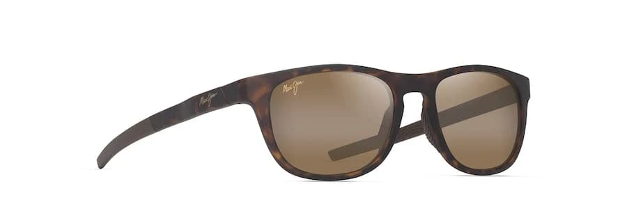 Lentes de sol Maui Jim MJ0597S en carey mate con micas bronce, vista 3/4