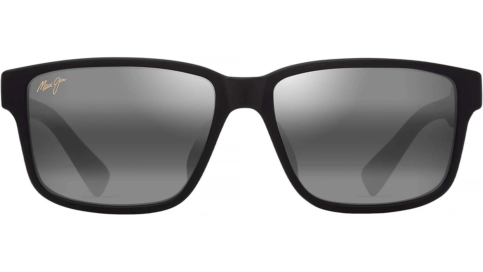 Lentes de sol Maui Jim MJ0688SA, armazón negro mate con mica gris, vista de frente