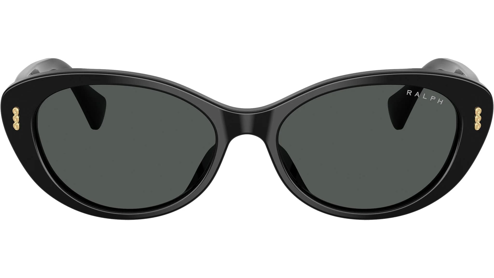 Lentes de sol Ralph RA5350U, armazón negro con mica gris oscuro, vista frente