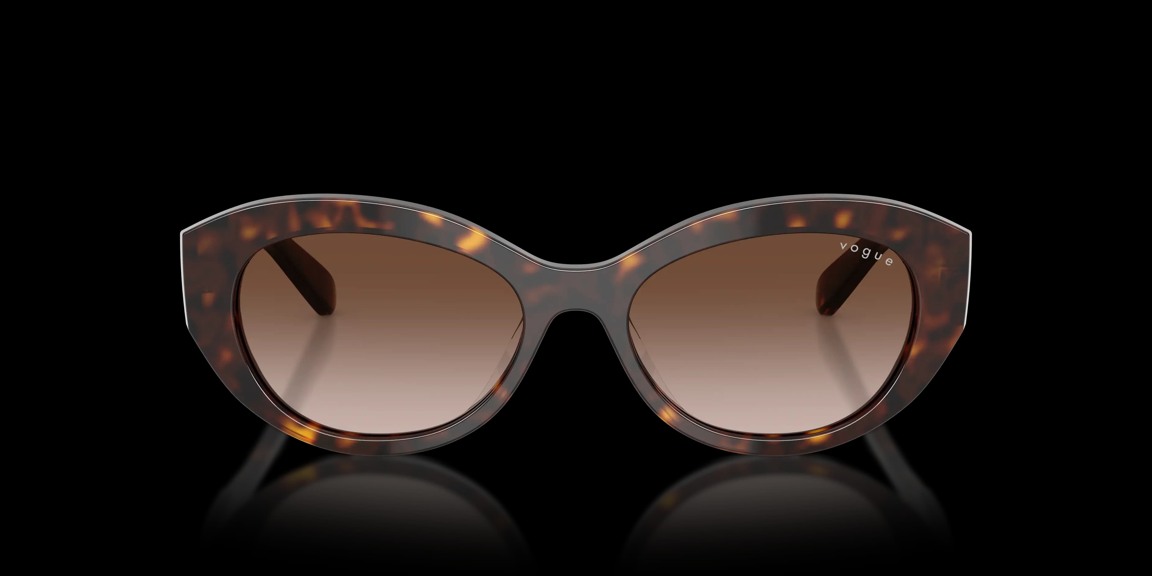 Lentes de sol Vogue VO5659SU carey oscuro con micas café degradadas, vista frontal