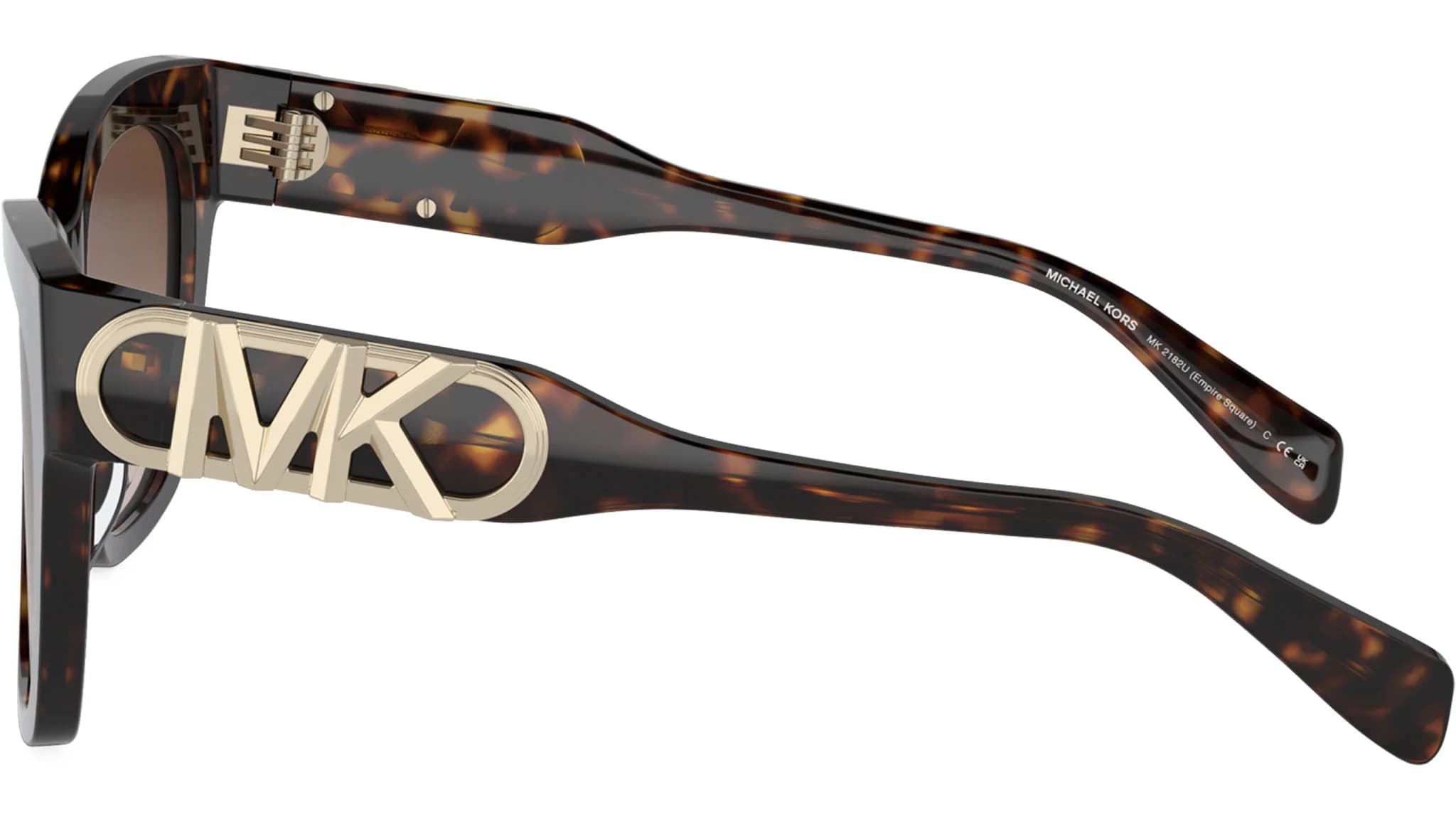 Michael Kors Empire Square MK2182U Carey oscuro · Café degradado, vista lateral