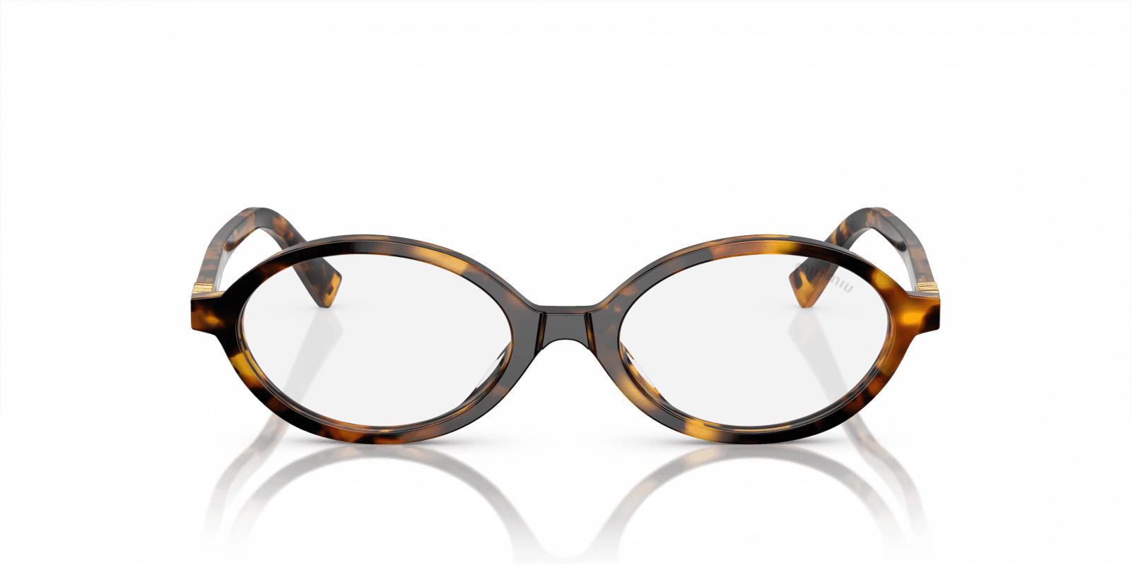 Miu Miu MU 04ZS Carey miel · Transparente, vista frontal