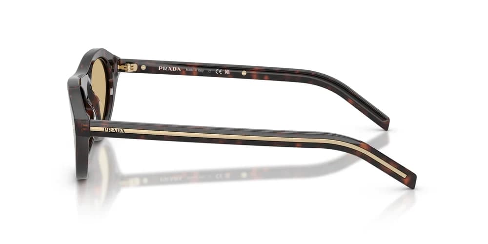Lentes de sol Prada PR B15S carey con mica café claro, vista lateral