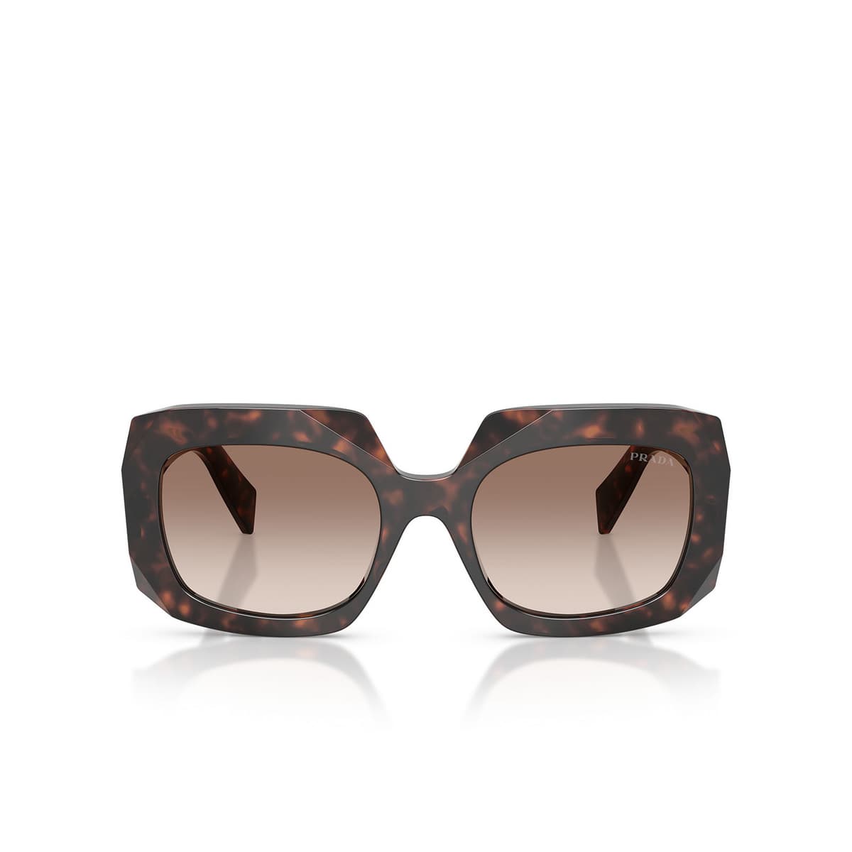 Lentes de sol Prada PR B23S en carey con cristales café degradados, vista frontal