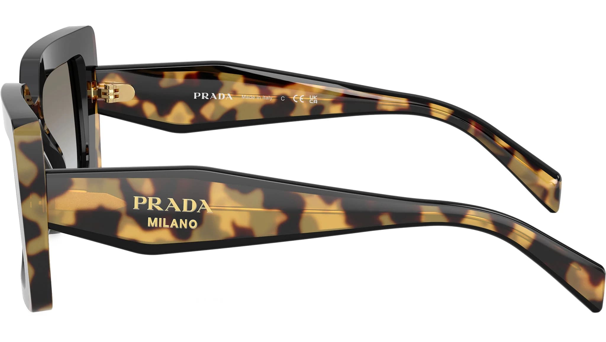 Lentes de sol Prada PR D01S negro y carey, vista lateral