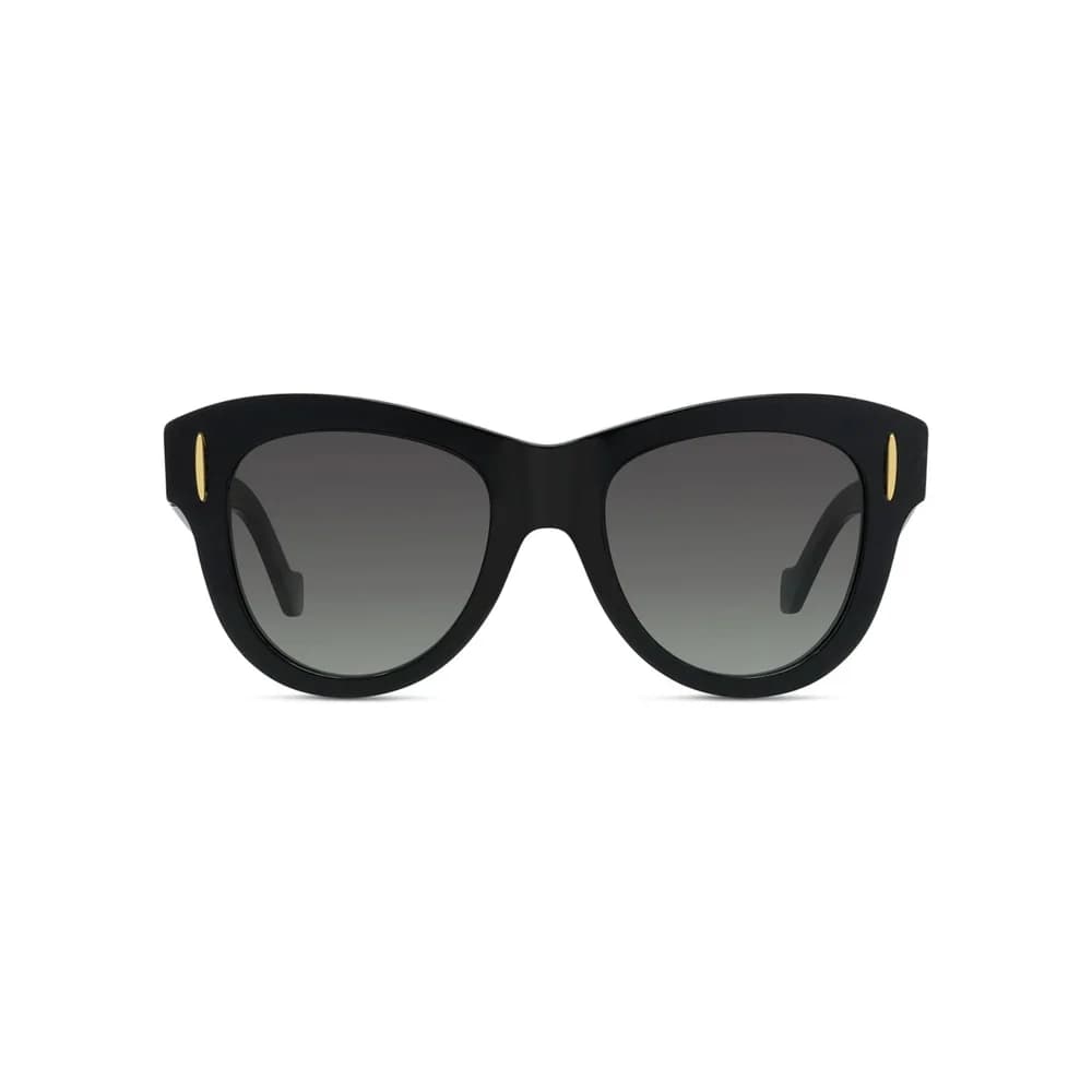 Lentes de sol Loewe LW40174I cat-eye en acetato negro con mica gris degradada, vista frontal