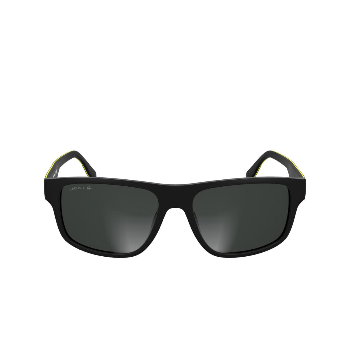Lentes de sol Lacoste L6057S negro mate con mica gris, vista frente