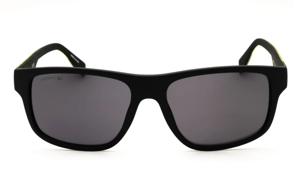 Lentes de sol Lacoste L6057S negro mate con mica gris, vista frente