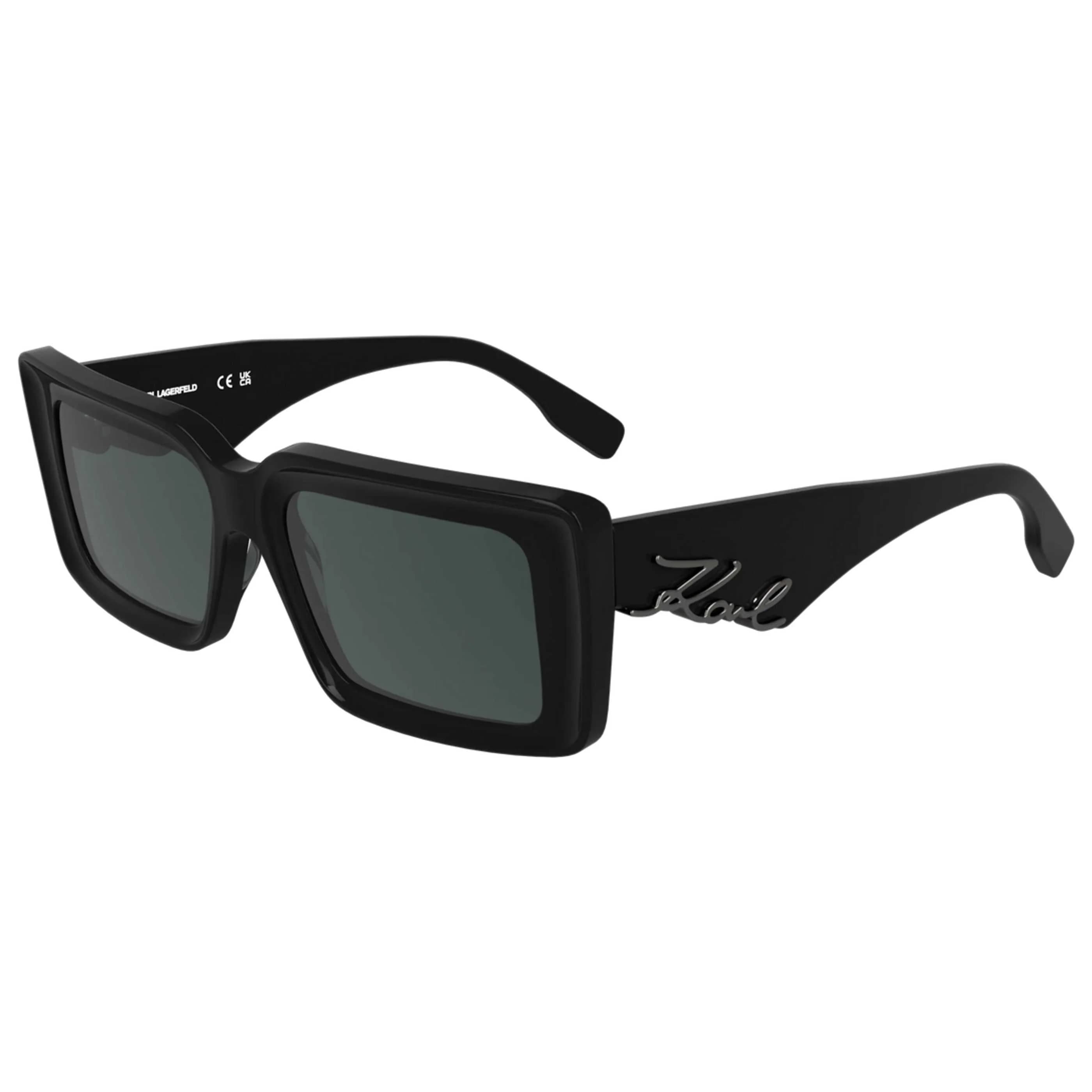 Lentes de sol Karl Lagerfeld KL6180S negro con micas grises, vista 3/4