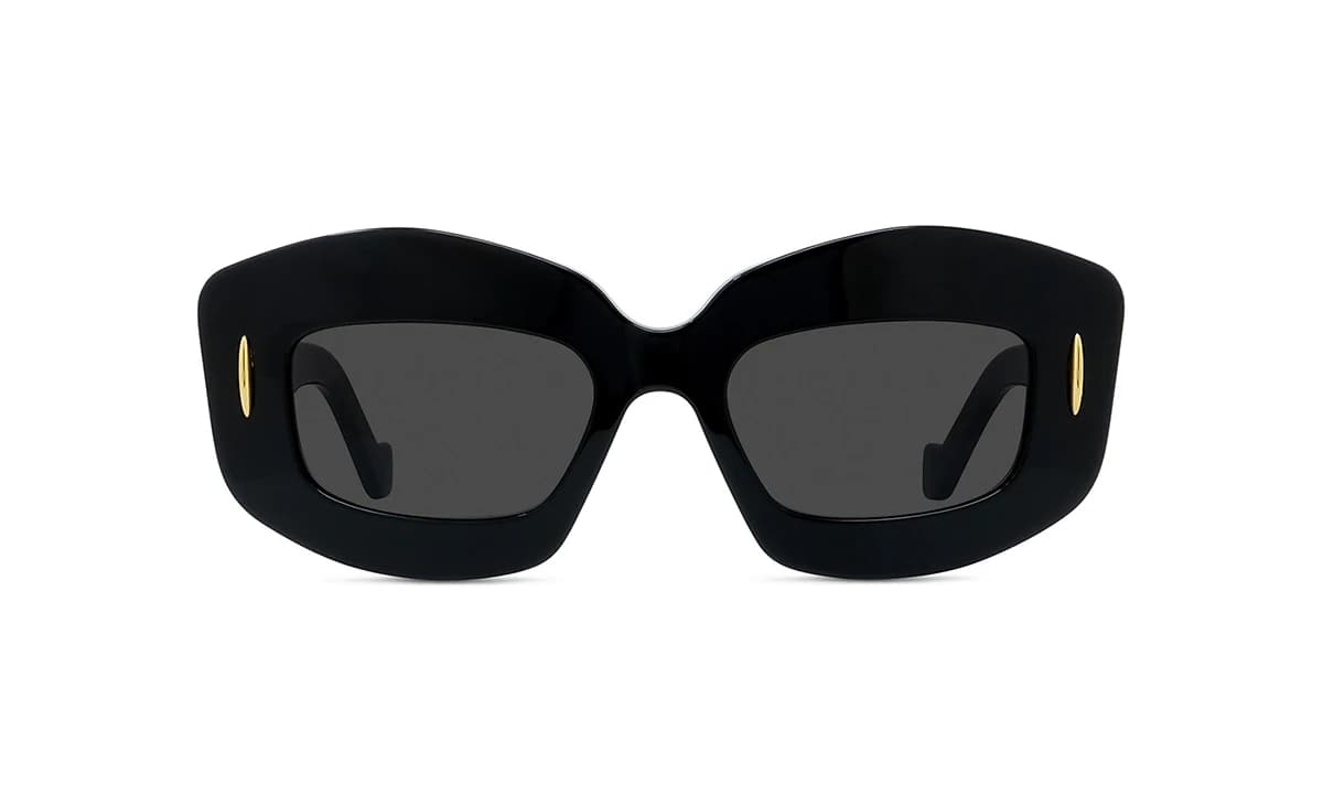 Lentes de sol Loewe Screen LW40114I negro con mica gris, vista de frente