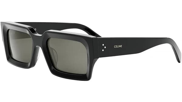Lentes de sol Celine Bold 3 Dots CL40280U negro con mica gris, vista 3/4