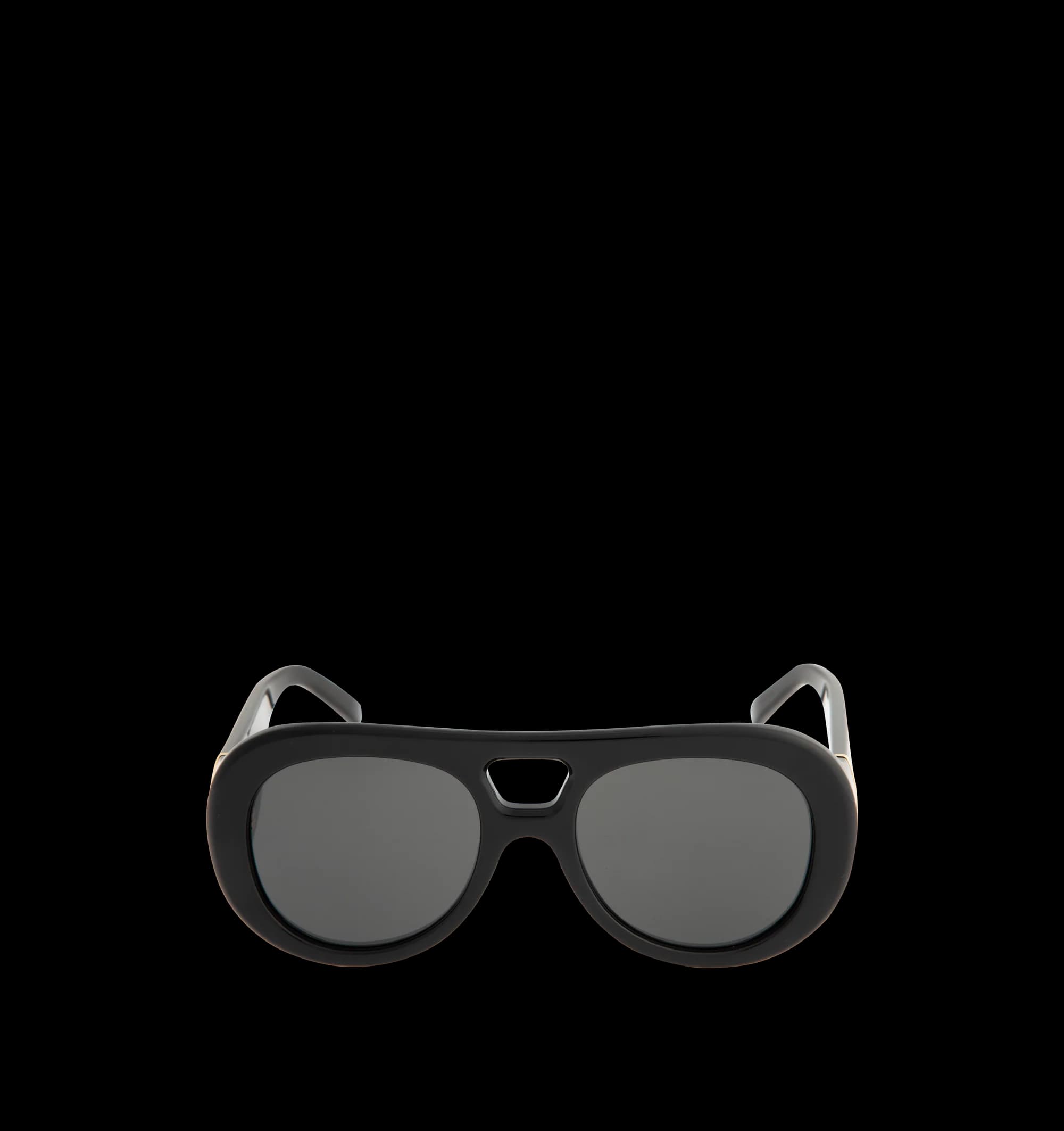 Lentes de sol Givenchy GV40128I aviador, armazón negro con mica gris, vista frente