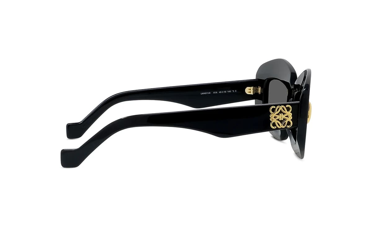 Lentes de sol Loewe Screen LW40114I negro con mica gris, vista lateral